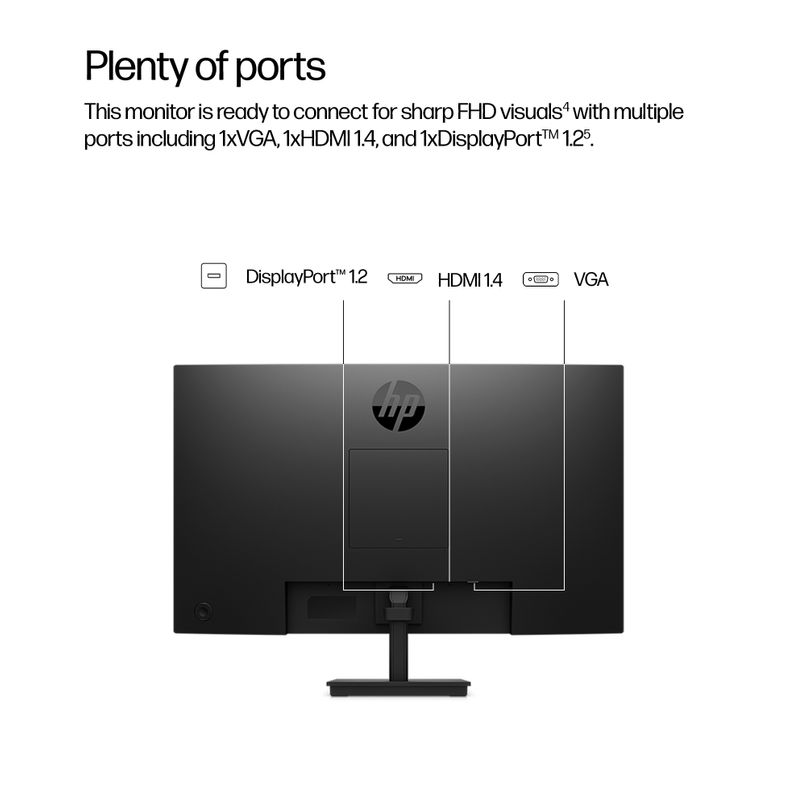 HP 324ph Series 3 Pro FHD Monitor - 23.8” 1920x1080 FHD 250-nit 100Hz ...
