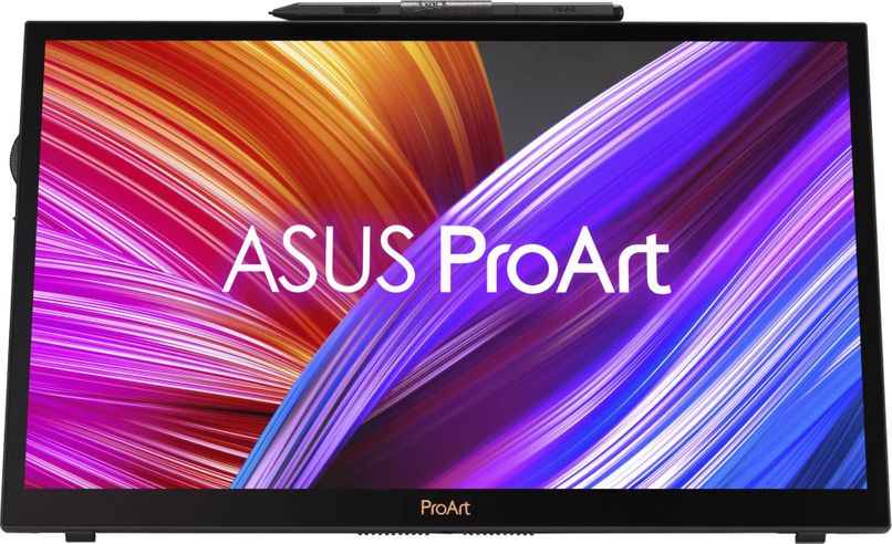 15.6-tolline ASUS ProArt PA169CDV pliiatsiga kasutatud monitor, erksate värvidega ja õhukeste raamidega, sobilik professionaalseks kasutuseks.