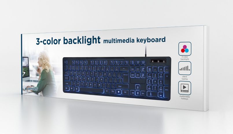 Klaviatuur GEMBIRD BLACK KB-UML3-02 ENG - Klick e-pood