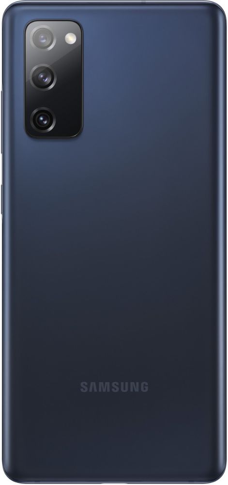 Sinine Samsung Galaxy S20 FE nutitelefon, 128GB mälu, kolme kaameraga tagapaneel. Moodsa disain ja kõrgkvaliteetne viimistlus.
