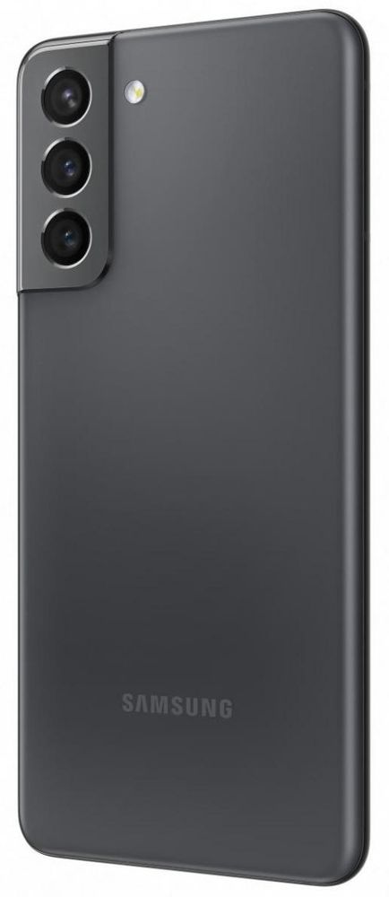 Samsung Galaxy S21 5G nutitelefon, 8GB+256GB, elegantne hall värvitoon, kolme kaameraga. Modernne ja stiilne disain.