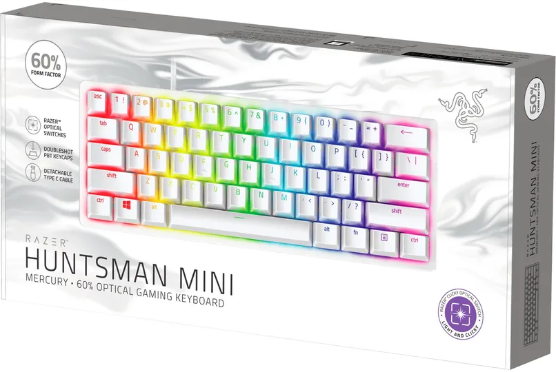Razer Huntsman Mini 60% RU White – Optical RGB Keyboard - Klick